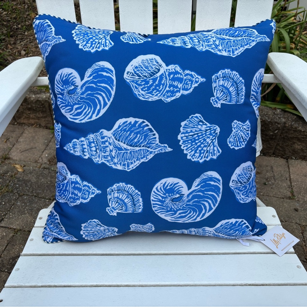 Lilly Pulitzer Blue and White Pillow
